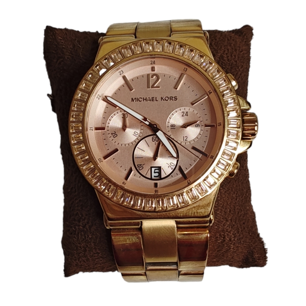 Michael Kors Rose Gold Rhinestone Watch
